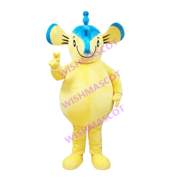 Yellow Nail Mouse Mascot Costume