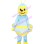 Light Blue Bee Mascot Costume With Small Wings