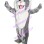 Ferocious Gray Tiger Mascot Costume