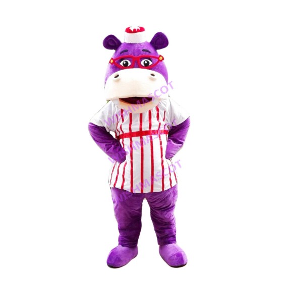 Capable Housewife Hippo Mascot Costume