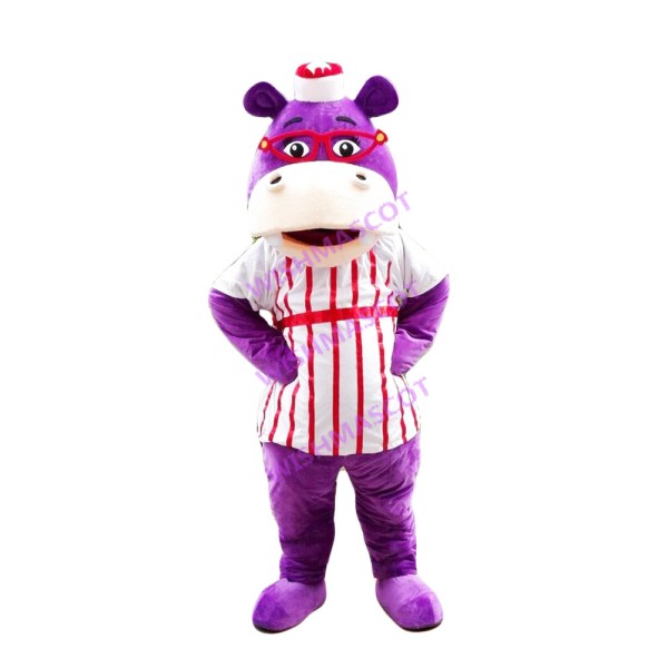 Capable Housewife Hippo Mascot Costume