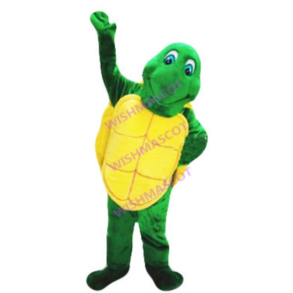 Slow-moving Yellow Shell Turtle Mascot Costume