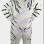 Angry Flaming White Tiger Mascot Costume