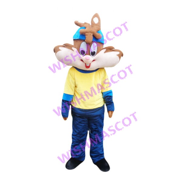 Caring Big Face Squirrel Mascot Costume