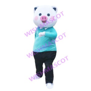 Morning Exercise Daddy Pig Mascot Costume