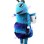 Responsible Blue Furry Bee Mascot Costume