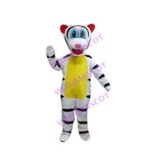 Blue Eyed Bengal White Tiger Mascot Costume