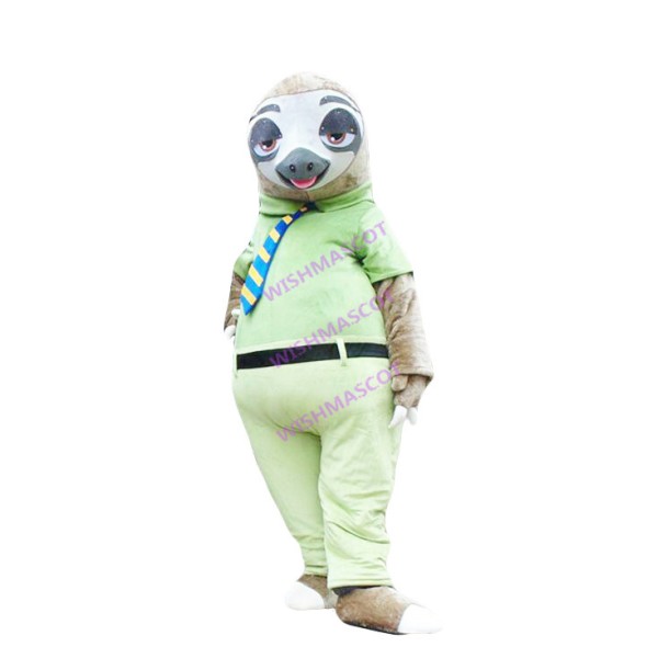 Slow Three-toed Sloth Lightning Mascot Costume