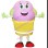 Pink Boxed Ice Cream Mascot Costume