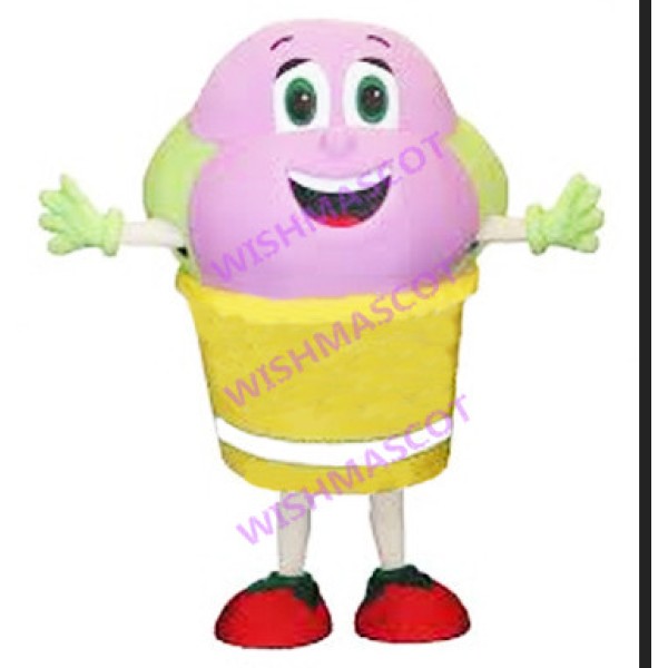 Pink Boxed Ice Cream Mascot Costume