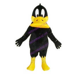 Black Duck With Long Eyes Mascot Costume