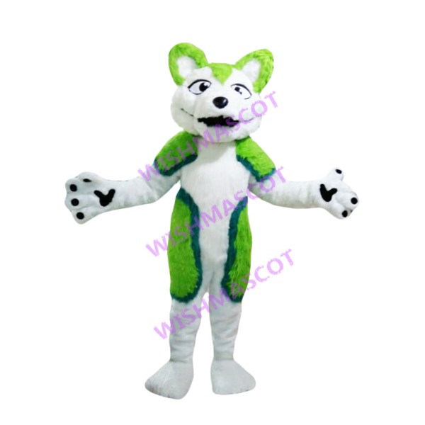 Ugly Squinted Wolf Mascot Costume