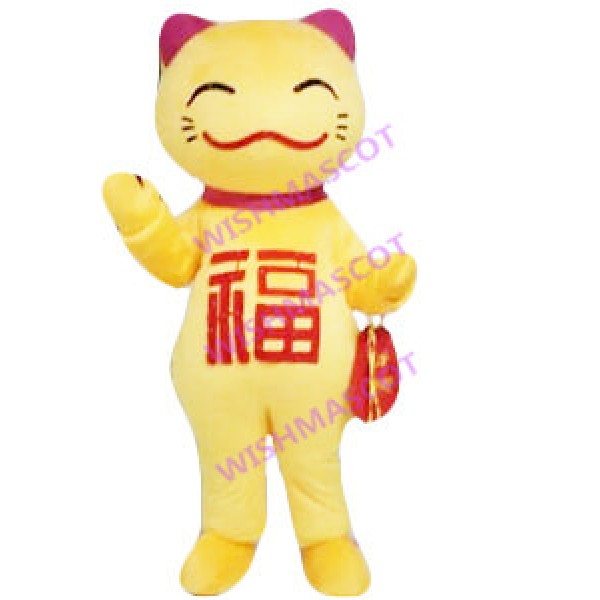 Chinese Style Lucky Cat Mascot Costume