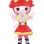 Red Hair Girl Mascot Costume In Skirt
