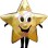 Dazzling Golden Pentagram Mascot Costume