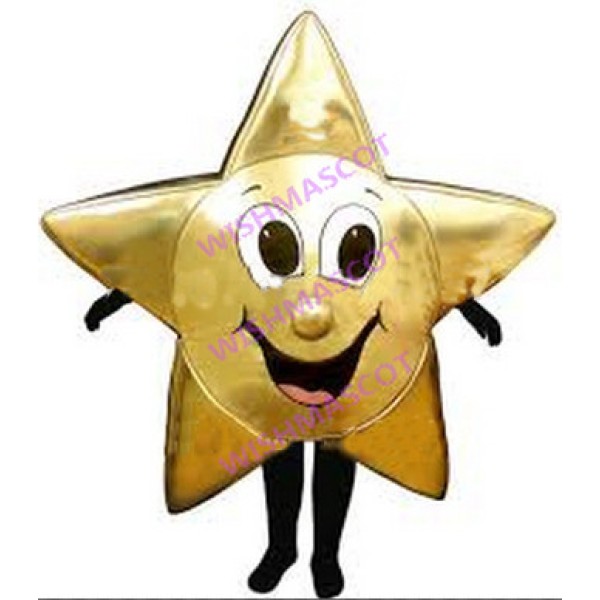 Dazzling Golden Pentagram Mascot Costume