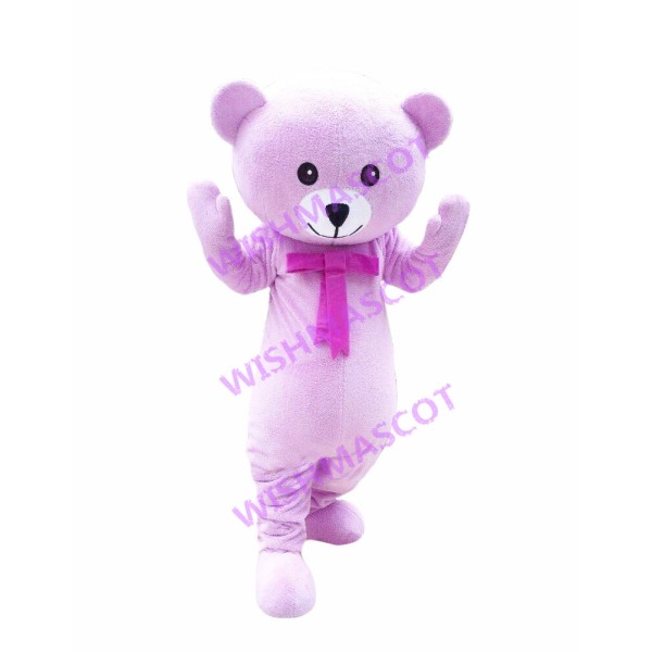 Lavender Bear Mascot Costume