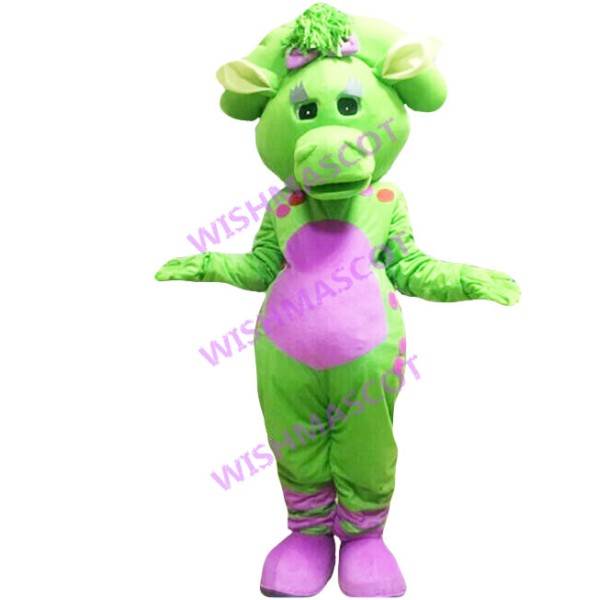 Barney Friend Green Dinosaur Mascot Costume