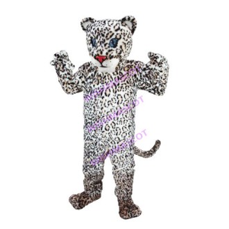 Imposing Blue-eyed Leopard Mascot Costume