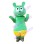 Green Beaver Mascot Costume
