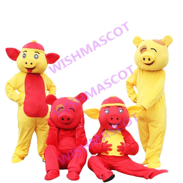 Happy New Year Pig Mascot Costume