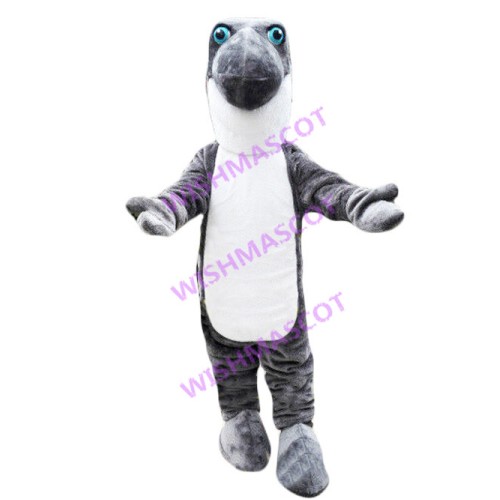 Naive Grey Dolphin Mascot Costume