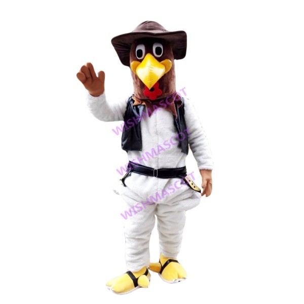 Passionate Cowboy Eagle Mascot Costume