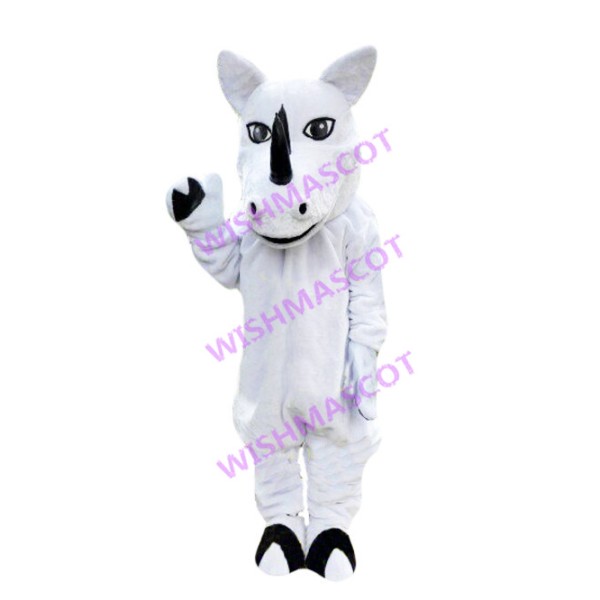 Strong Horse With Black Horn Mascot Costume