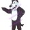 Unkind Furry Black Wolf Mascot Costume