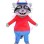 Glad Laughing Raccoon Mascot Costume