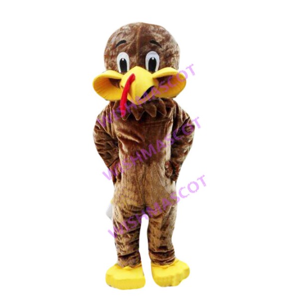 Powerful Tall Brown Bird Mascot Costume