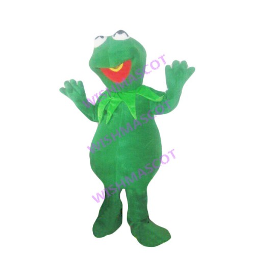 Joyful Standing Frog Mascot Costume