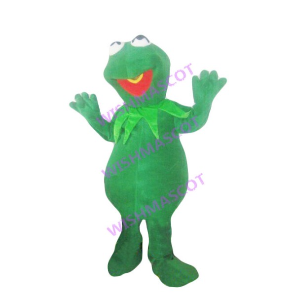 Joyful Standing Frog Mascot Costume
