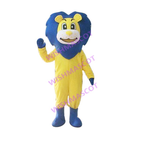 Cartoon Lion With Heart-shaped Mane Mascot Costume