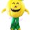 Yellow Smiley Pumpkin Mascot Costume