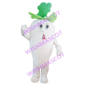 Watery White Radish Mascot Costume