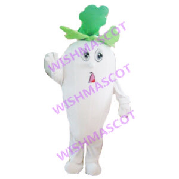 Watery White Radish Mascot Costume
