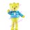 Beckoning Yellow Bear Mascot Costume