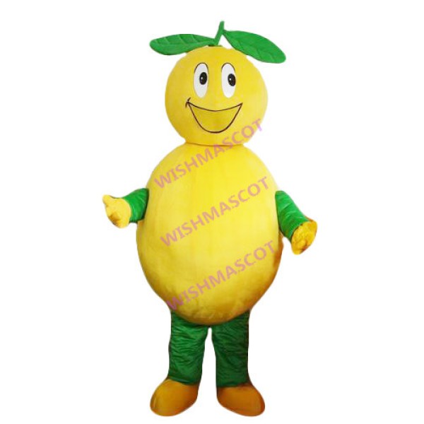 Superimposed Yellow Lemon Mascot Costume