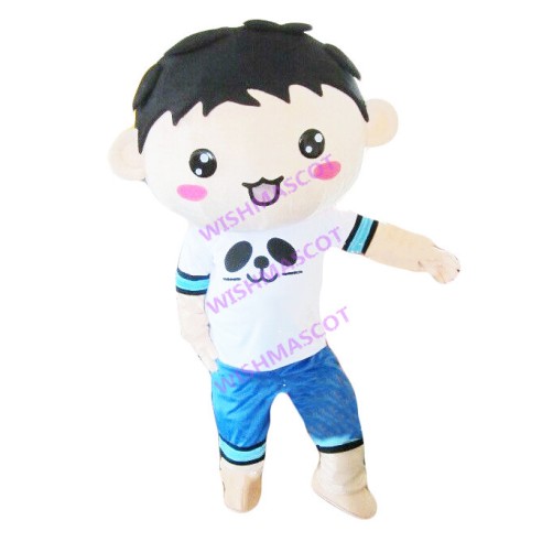 Young Bright Boy Mascot Costume