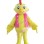 Chicken In Pink Vest Mascot Costume