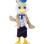 Crown Bird Wearing Khaki Suit Mascot Costume