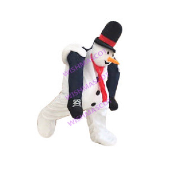 Snowman Artificial Leg Mascot Costume