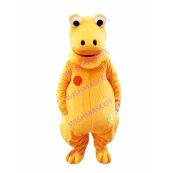 Orange Dot Dragon Mascot Costume