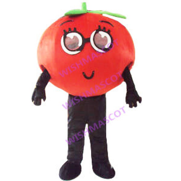 Tomato With Glasses Mascot Costume