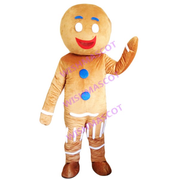 Gingerbread Man Mascot Costume
