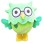 Emerald Loving Cartoon Owl Mascot Costume