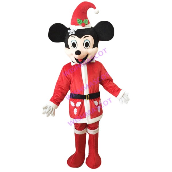 Warm Christmas Mickey Mascot Costume