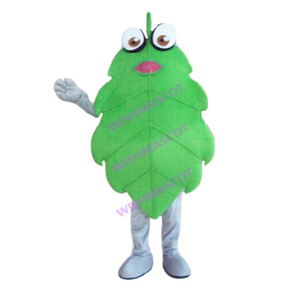 Cartoon Green Leaf Mascot Costume