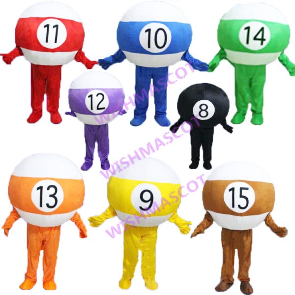 Colorful Billiards Mascot Costume